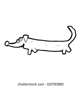 cartoon dachshund