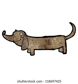cartoon dachshund