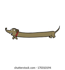 cartoon dachshund