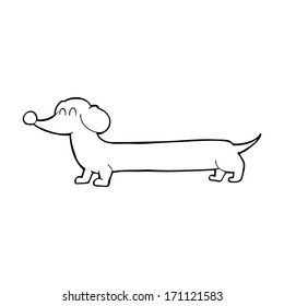 cartoon dachshund