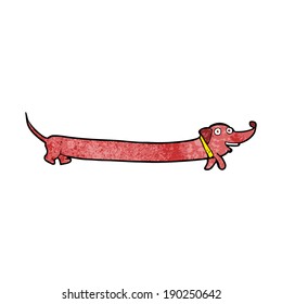 cartoon dachshund