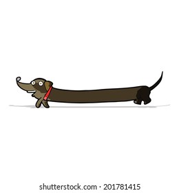 cartoon dachshund