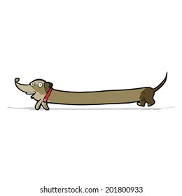 cartoon dachshund