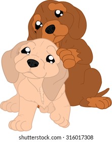 cartoon dachshunds