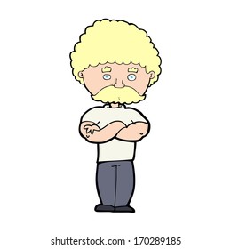 cartoon dad with folded arms