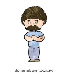 Cartoon Papa mit gefalteten Armen