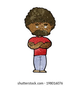 cartoon dad with folded arms