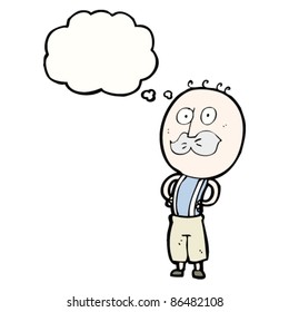 cartoon dad with thought bubble