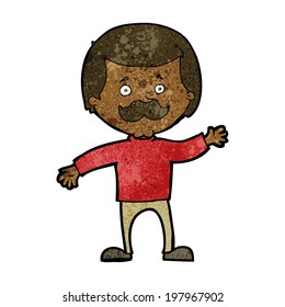 cartoon dad waving