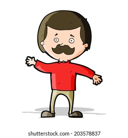 cartoon dad waving