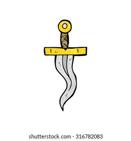 cartoon dagger tattoo