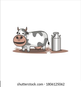 A cartoon dairy cow image.