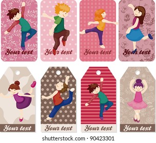 cartoon dancer card