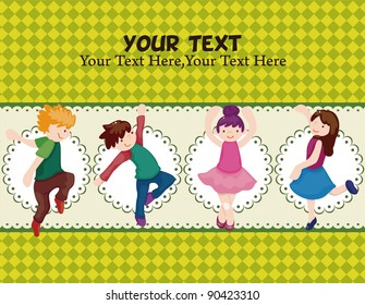 cartoon dancer card