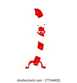 cartoon dancing christmas candy cane