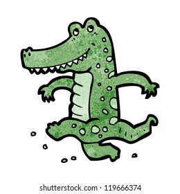 cartoon dancing crocodile