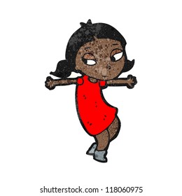 chica bailarina de dibujos animados