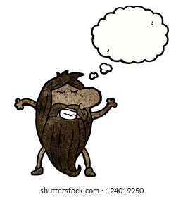 caricatura bailando hippie man