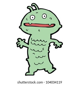 pequeño monstruo bailando dibujos animados