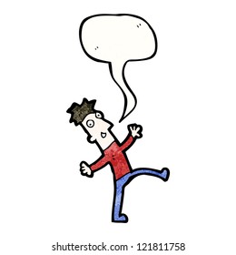 cartoon dancing man
