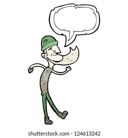 cartoon dancing old man