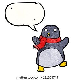 pingüino bailador de dibujos animados