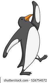 Cartoon dancing penguin