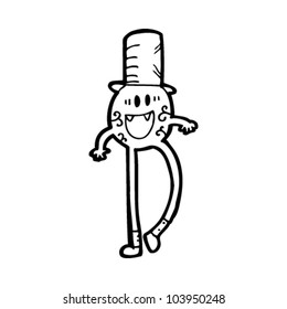 retro bailando dibujos animados