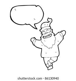 cartoon dancing santa claus