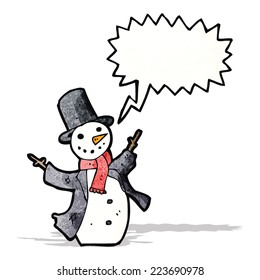 caricatura bailando snowman