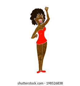 cartoon dancing woman
