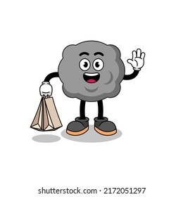 Cartoon of dark cloud shopping , character design
