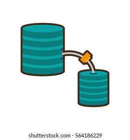 cartoon data center information digital connection vector illustration eps 10