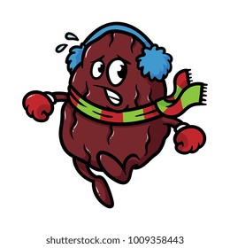 Cartoon Date Fruit Character Running