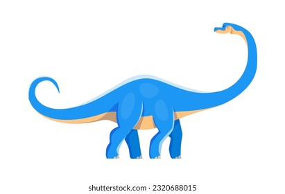 Cartoon Datousaurus dinosaur character, cute dino or kids Jurassic park toy, vector extinct animal. Funny cartoon Datousaurus dinosaur with long neck, paleontology reptile lizard character