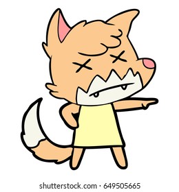 cartoon dead fox