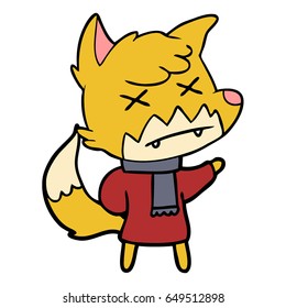 cartoon dead fox