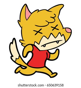 cartoon dead fox