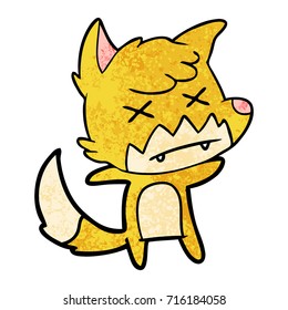 cartoon dead fox