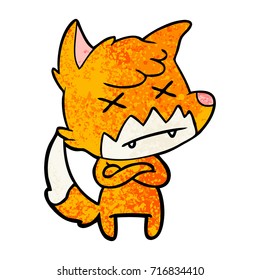 cartoon dead fox