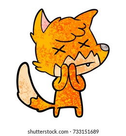 cartoon dead fox
