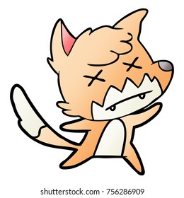 cartoon dead fox