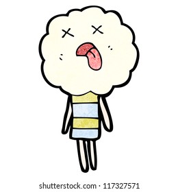 cartoon dead head cloud monster