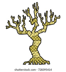 cartoon dead tree
