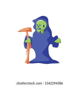 cartoon of death on white background vector illustration design