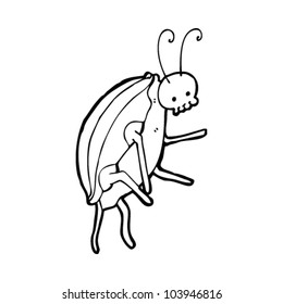 cartoon death watch beetle