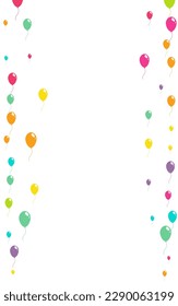 Cartoon Decoration Inflatable Ball Vector  White Background. Joy Balloon Texture. Pink and Blue Celebrate Cover. Multicolor Design Baloon Poster.