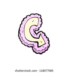 flecha decorativa de dibujos animados