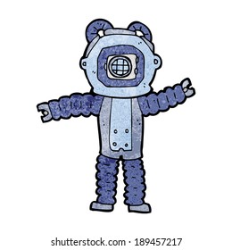 cartoon deep sea diver