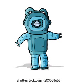 cartoon deep sea diver